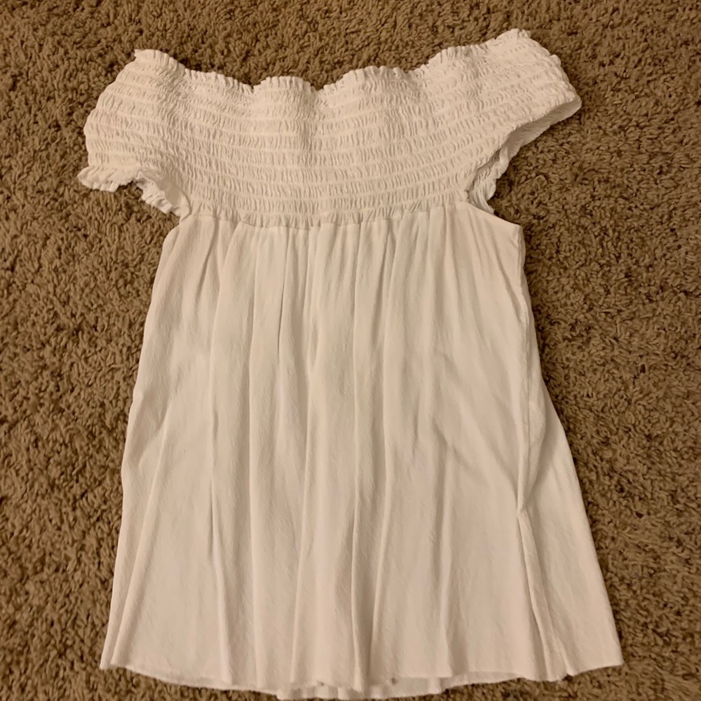 White off the shoulder brandy melville top.